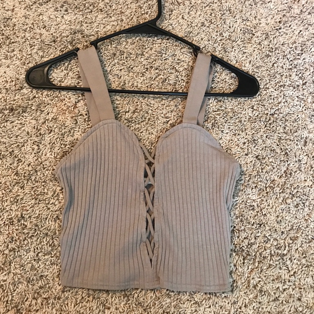 tan crop top